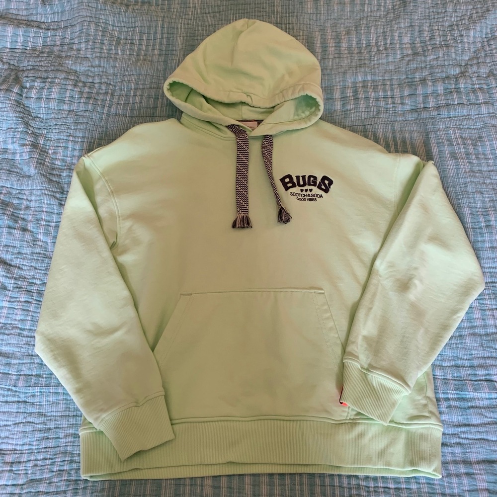 Scotch & Soda Looney Tunes Bugs Bunny Hoodie‎ Mint Green Mens M